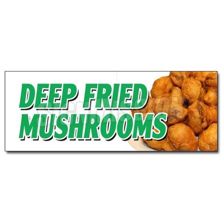 Signmission DEEP FRIED MUSHROOMS DECAL sticker stuffed beer battered pickles snack, D-12 Deep Fried Mushrooms D-12 Deep Fried Mushrooms